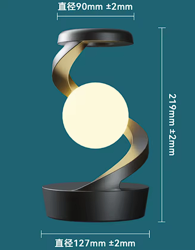 Levitating RGB Moon Lamp with Wireless Charging – Sensor Control